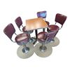 Image 1 : Retro Diner Table 28x24x30 Inches with 5 Diner Chairs
