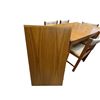 Image 4 : Vintage Teak Dining Table 60x36x25 with 6 Matching Chairs & Two 14-Inch Leaves