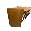 Image 5 : Vintage Teak Dining Table 60x36x25 with 6 Matching Chairs & Two 14-Inch Leaves