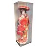 Image 1 : Japanese Geisha Doll in Box 16.5-Inch Tall Fabric Kimono on Stand