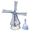 Image 1 : Delft Holland Ceramic Windmill 14.5-Inch Tall & Small Ceramic Bell