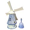 Image 3 : Delft Holland Ceramic Windmill 14.5-Inch Tall & Small Ceramic Bell