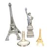 Image 1 : Collection of Assorted Cast Metal Souvenirs Eiffel Tower Statue of Liberty & Leaning Tower of Pisa