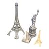 Image 2 : Collection of Assorted Cast Metal Souvenirs Eiffel Tower Statue of Liberty & Leaning Tower of Pisa