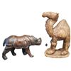 Image 3 : Collection of Wooden Animals Rhino Camels & Bear