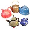 Image 1 : Kettles & Teapot Collection: Funky Ceramic, Polish Enamel, Red Art Deco & Blue Enamel Camping