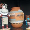 Image 4 : Navajo Collection: Dolls, Pottery Bowl, Pottery Lidded Box & Painted Tiles