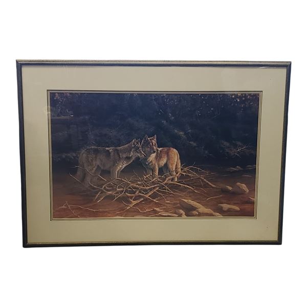 Large B.k. Bonnie Marris Wolf Print 41.5x30"