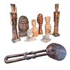 Image 1 : Mixed Collection of Indigenous Items Carved Wooden Items & Pottery Items