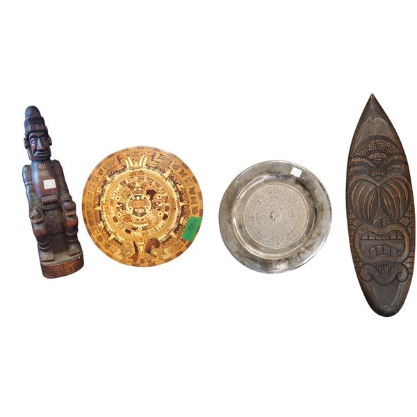 Indigenous Themed Items: Hawaiian Carved Items & Mayan Calendars