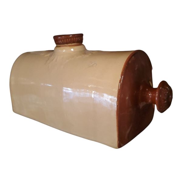 Antique Stoneware Hot Water Bottle Footwarmer Bourne Denby England 12-Inch Long