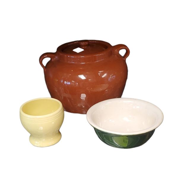 Pottery Trio: Medicine Hat Potteries Medalta & Albert Potteries Bean Pot