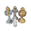 Image 1 : Assorted Antique Oil Lanterns Collection Missing Flutes Metal & Glass Components