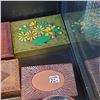 Image 5 : Collection of Vintage Boxes Brass, Wood, Tin, Lucite, Enamel, Pewter & More
