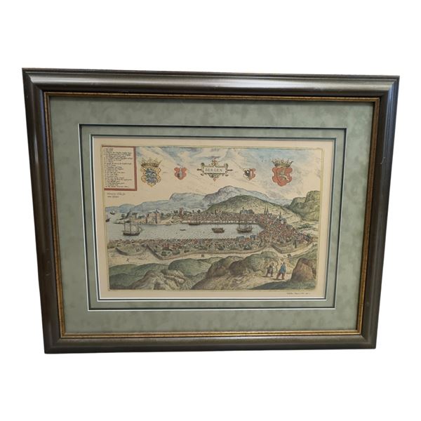 Bergen 1580 Poster Print Framed 30.5x24.5-Inch