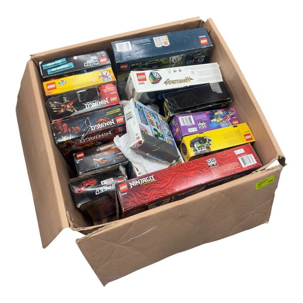 Box Lot of LEGO Opened Boxes & Assembled Assorted Genres