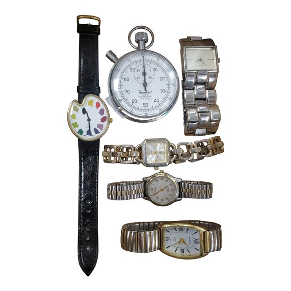 5 Assorted Ladies Watches & 1 Hanhart Stop Watch - Preowned
