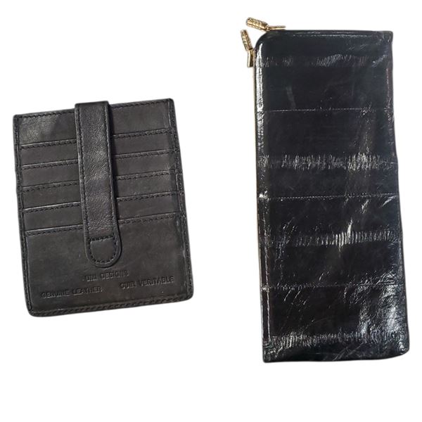 Eel Skin Glasses Case & Umi Leather Credit Card Holder