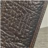 Image 4 : X.D.L.D. Paris Brown Pebble Leather Long Wallet  - 4.5" x 9" when closed