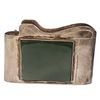 Image 1 : Bently Lighter Part in Unmarked Silver and Nephrite Jade Cover * Cover without the lighter has a tot