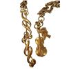 Image 2 : 1970s Christian Dior Gold-Tone Sautoir Necklace * Large Links with a Violin Charm * Can be worn as a