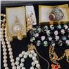 Image 3 : Collection of Fashion and Costume Jewelry (Necklaces, Faux Pearls, Earrings & Bracelet) - Display Tr