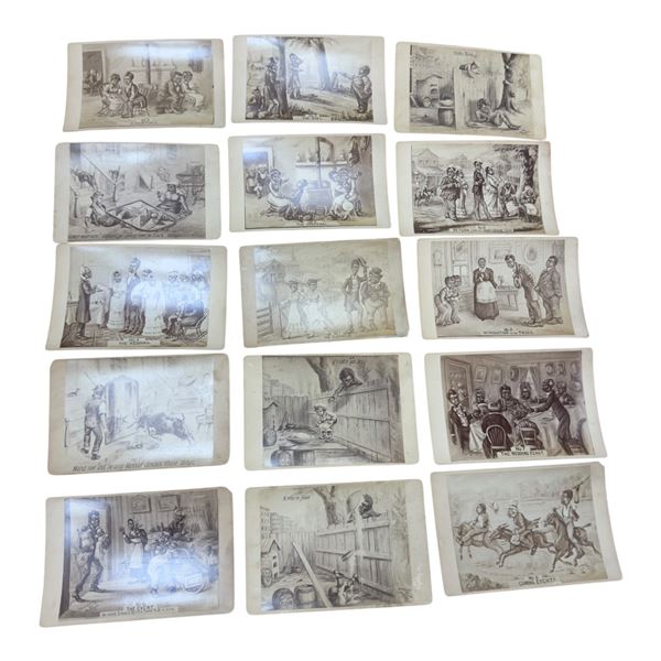 Black Americana Set of 15 Postcards Early 20th Century