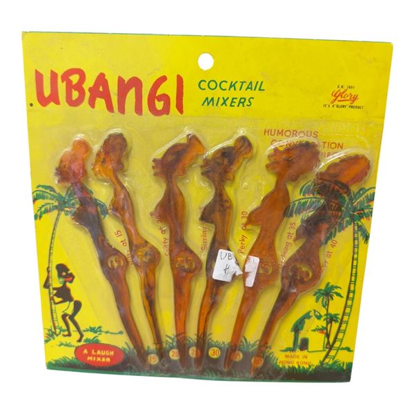 Ubangi Cocktail Mixers Swizzle Sticks Sealed in Package
