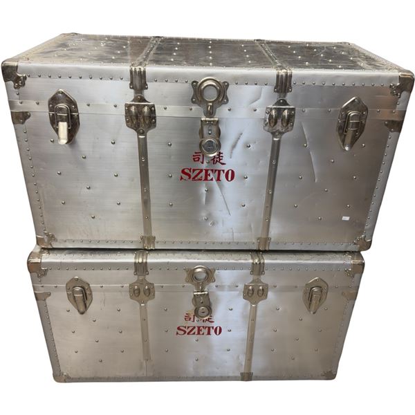 Two Aluminum Travel Trucks 40x21x21-Inch