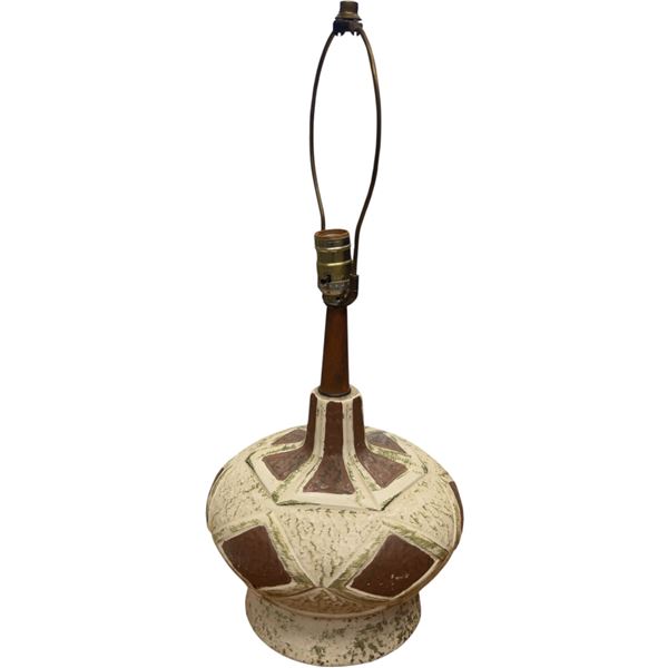 Vintage Mid Century Modern Ceramic Genie Bottle Table Lamp 23-Inch