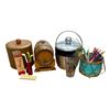 Image 1 : Assorted Barware: Swizzle Sticks Ice Buckets & Cask