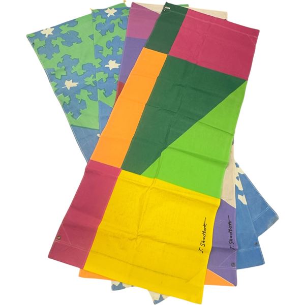 4 Street Banners Possibly from Whistler One Signed J. Shadbolt 79x31"