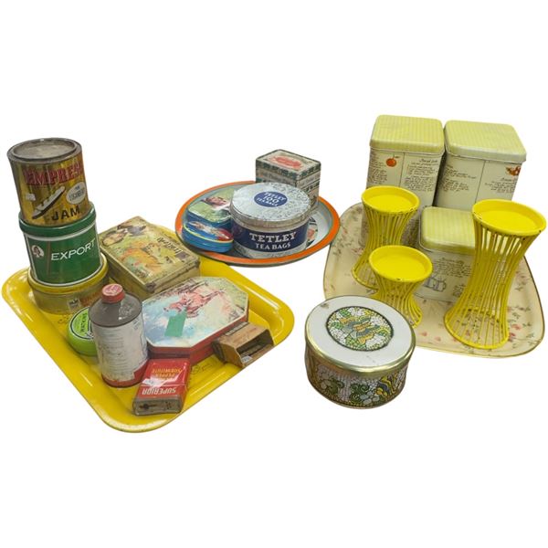 Tins Collection: Tin Trays, Tetley Tea, Kitchen Storage, Mounties, Export & More