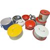Image 1 : Kitchenware Lot: Enamel Pots, Coffee Pots, Cake Tins & More