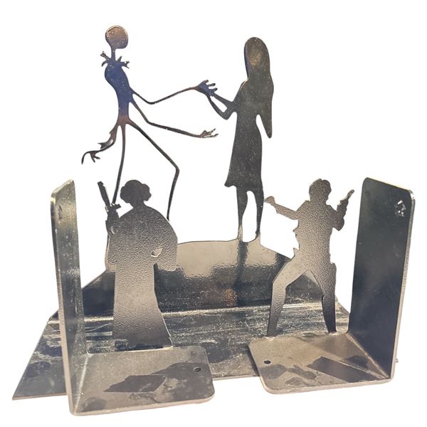Star Wars & Nightmare Before Christmas Silhouette Metal Bookends