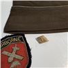 Image 2 : WWII US Army Airbourne Paratropper Garrison Overseas Cap Size 7 & 1943 101st Airbourne Patch