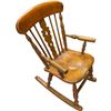 Image 2 : Grandchild's Wood Rocking Chair 28-Inch Tall with Some Damage