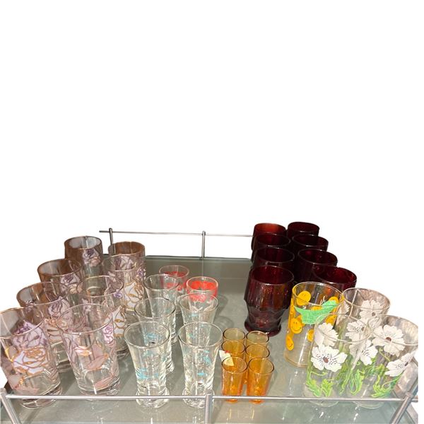 Mid Century Modern Glassware: Libbey "White Morning Glory", "Mediterranean", Brockway & More