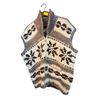 Image 1 : Genuine Cowichan Sweater Vest Hill's Indian Crafts Large 28.5-Inch Length 23-Inch Shoulder