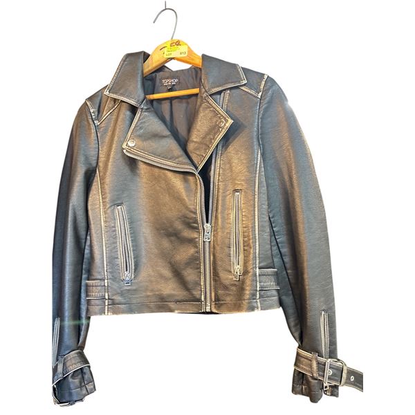Topshop Black Leather Women's Jacket Size 6
