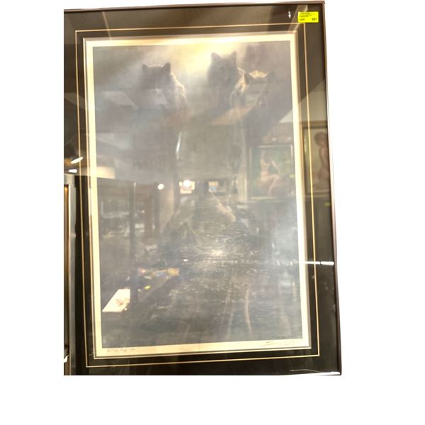 Framed "Frozen Moonlight" John Seerey-Lester Artist Proof Print 17/76 27x36.5"