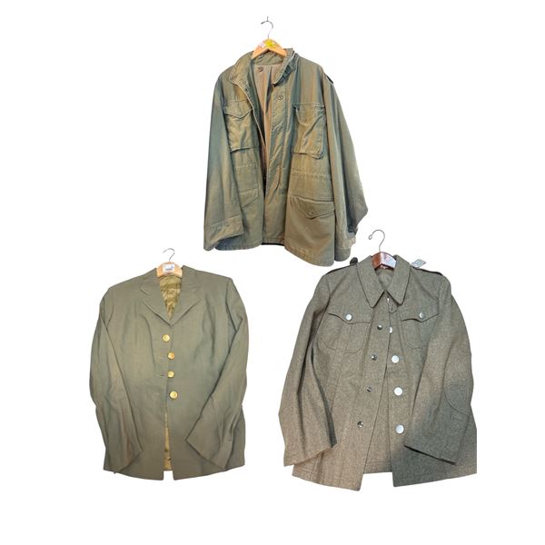 Three Army Jackets Fatigues, RCAF Jacket & German Bundeswehr Wool Field Jacket