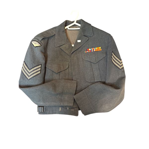 Vintage Royal Canadian Air Force RCAF Pilot Working Dress Tunic 1958 James Brothers Airman 5A..