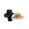 Image 1 : Two Western Style Cowboy Hats Black 6 1/2 & Whitmore Wilderness Collection Buckskin 7 1/8