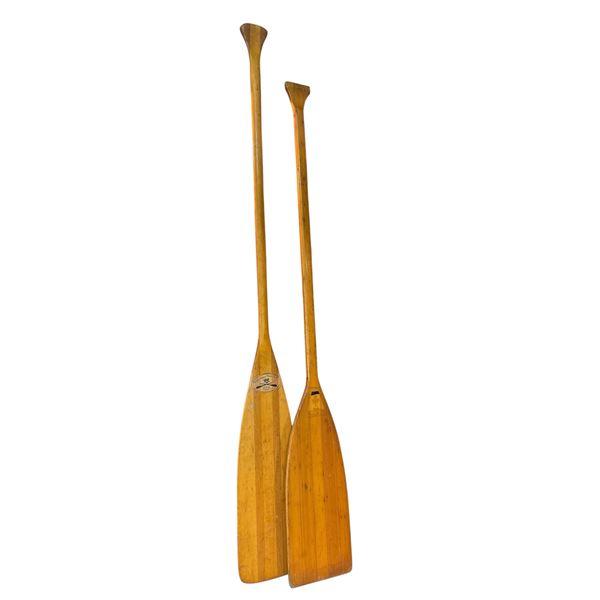Two Vintage Paddles Northern Berland Paddle Co & Canadian Made Longest 60-Inch