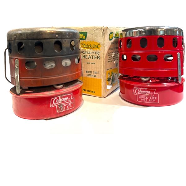Pair of Coleman Heaters Model 518A One Mint Condition in Box