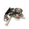 Image 1 : Vintage Automobile Parts: Lockable Gas Caps, Gas Pump Nozzle, 12V Lamp, Mirror Frame & More