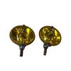 Image 1 : Pair of Vintage Lucas SLR576 Yellow Lens Chrome Backed Fog Lights