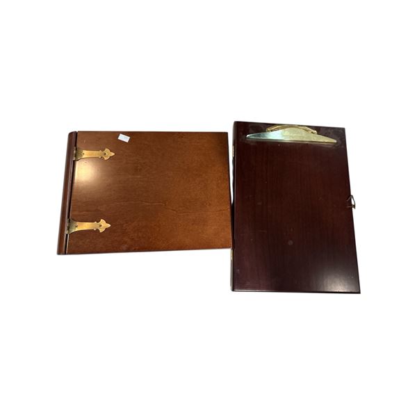 Vintage Wooden Box & Wooden Storage Clipboard