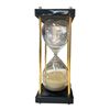 Image 1 : Vintage Sand Filled Glass Hourglass 10x4x4-Inch